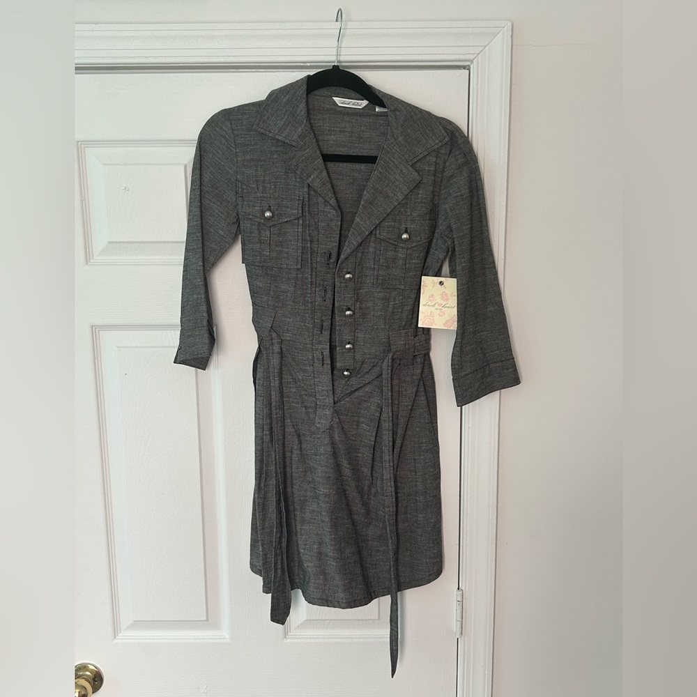 Derek Heart Gray Button down dress